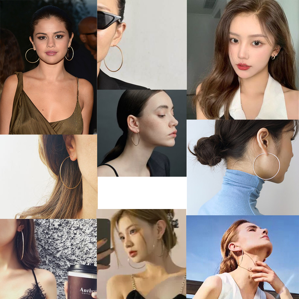 Fashion Stainless Steel Hoop Earrings