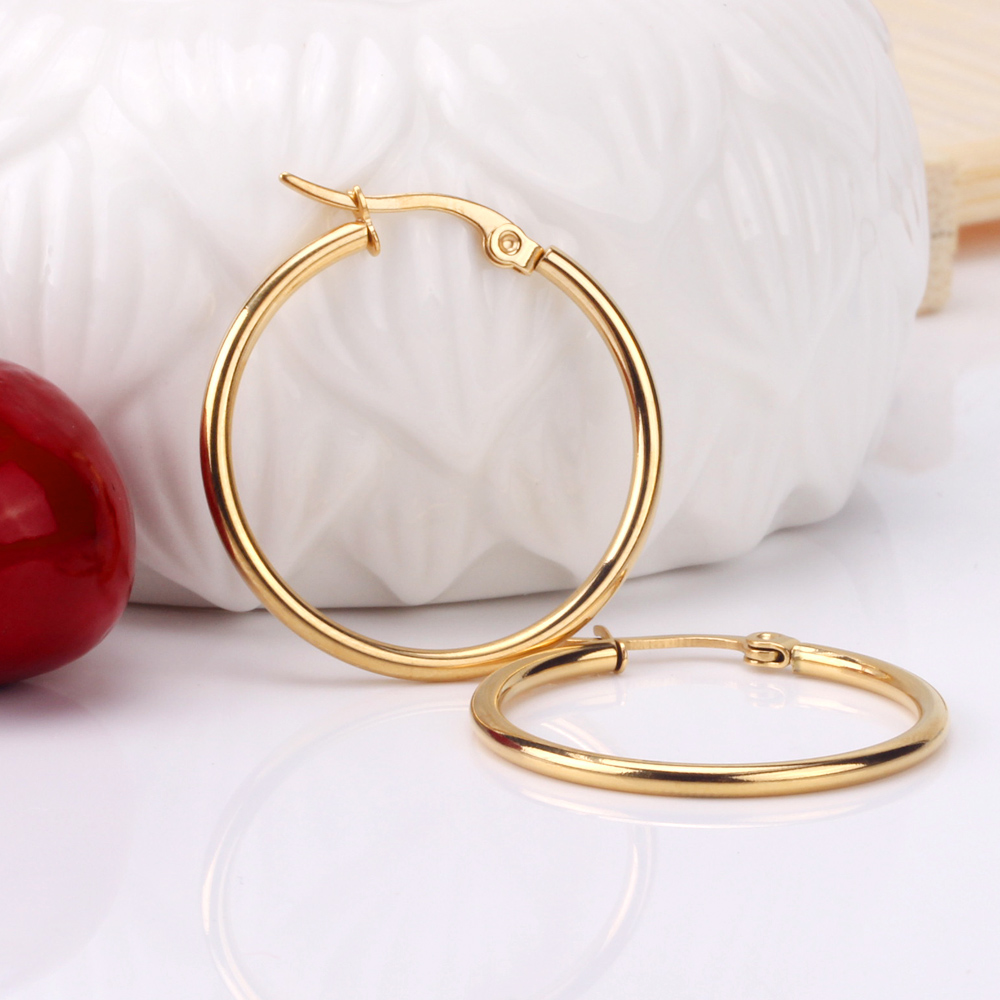 Fashion Stainless Steel Hoop Earrings