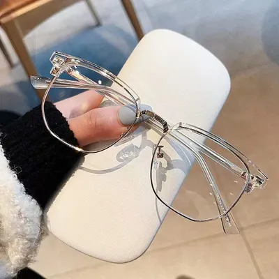 Fashion Unisex Square Plain Glasses Metal Frame Glasses Polygon Eyeglasses Gentle Black Anti Blue Light Glasses Fashion Unisex Square Plain Glasses Metal Frame Glasses Polygon Eyeglasses Gentle Black Anti Blue Light Glasses