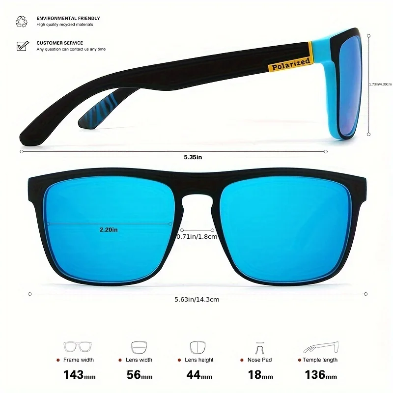 Fashion Vintage Square Polarized Sunglasses Men Women Driving Fishing Luxury Brand Designer Sun Glasses Driver's Fashion Vintage Square Polarized Sunglasses Men Women Driving Fishing Luxury Brand Designer Sun Glasses Driver's