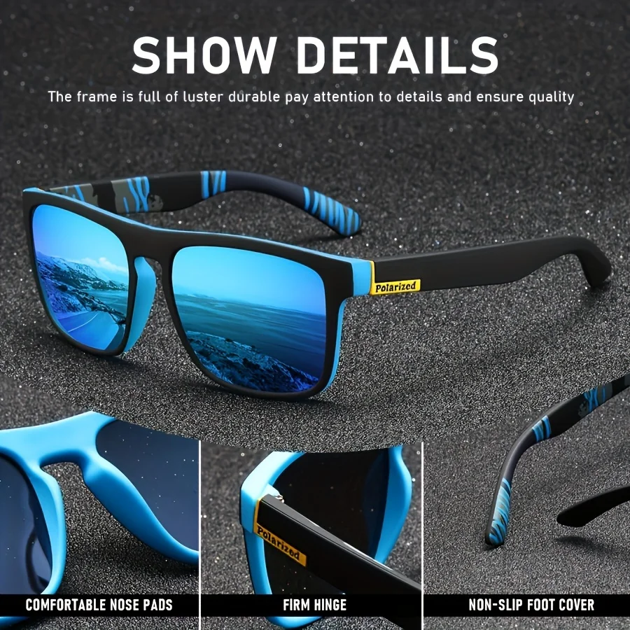 Fashion Vintage Square Polarized Sunglasses Men Women Driving Fishing Luxury Brand Designer Sun Glasses Driver's Fashion Vintage Square Polarized Sunglasses Men Women Driving Fishing Luxury Brand Designer Sun Glasses Driver's