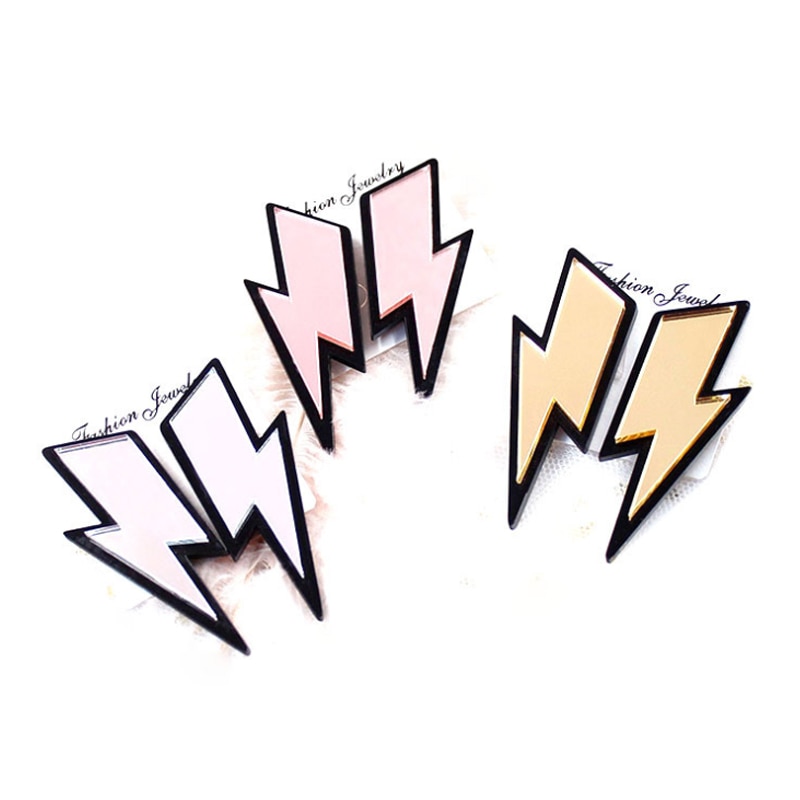 Fashionable Acrylic Lightning Bolt Earrings Fashionable Acrylic Lightning Bolt Earrings