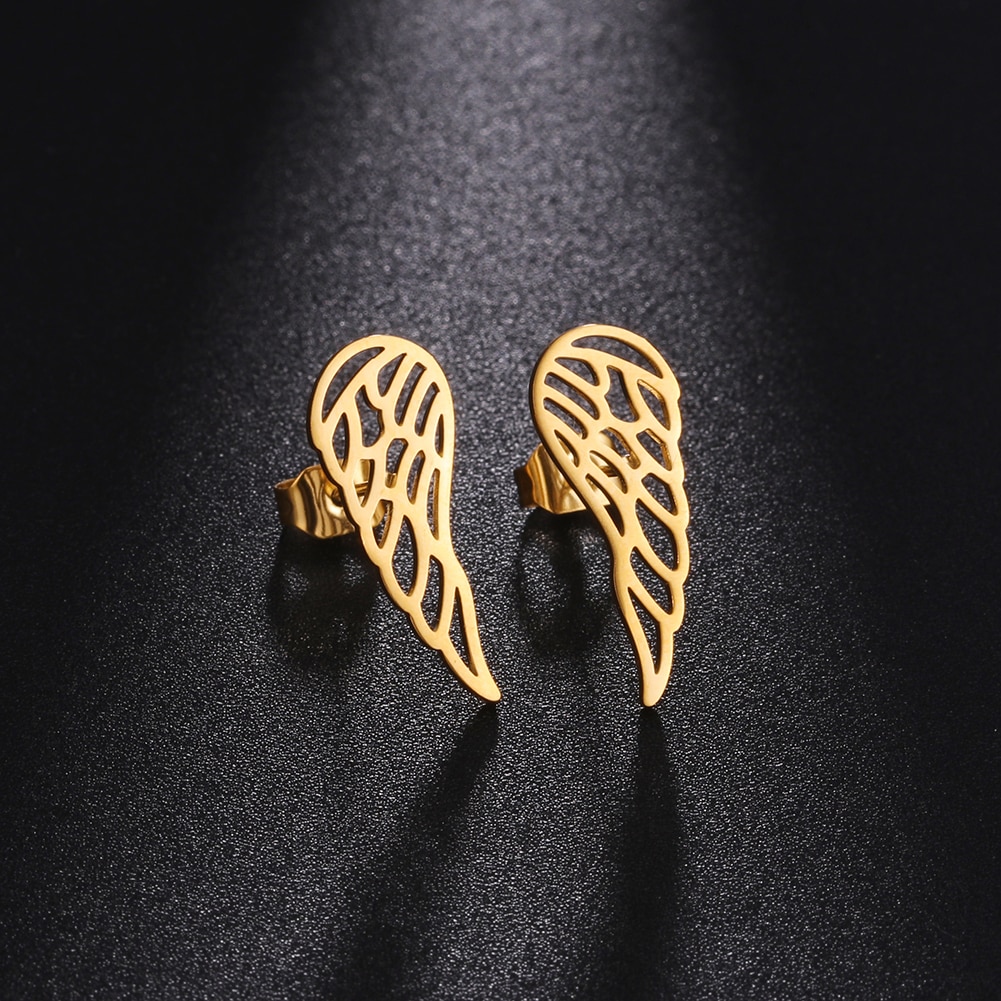 Fashionable Angel Wing Earrings Studs