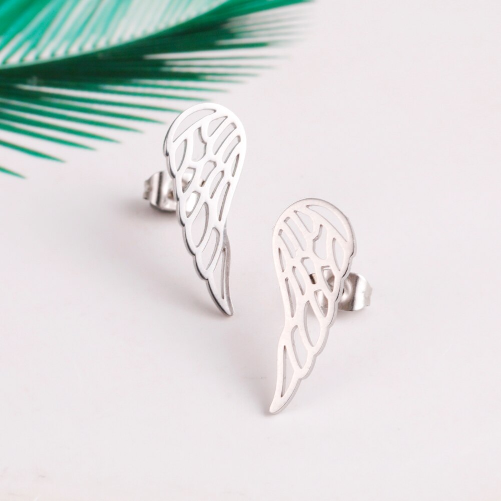 Fashionable Angel Wing Earrings Studs