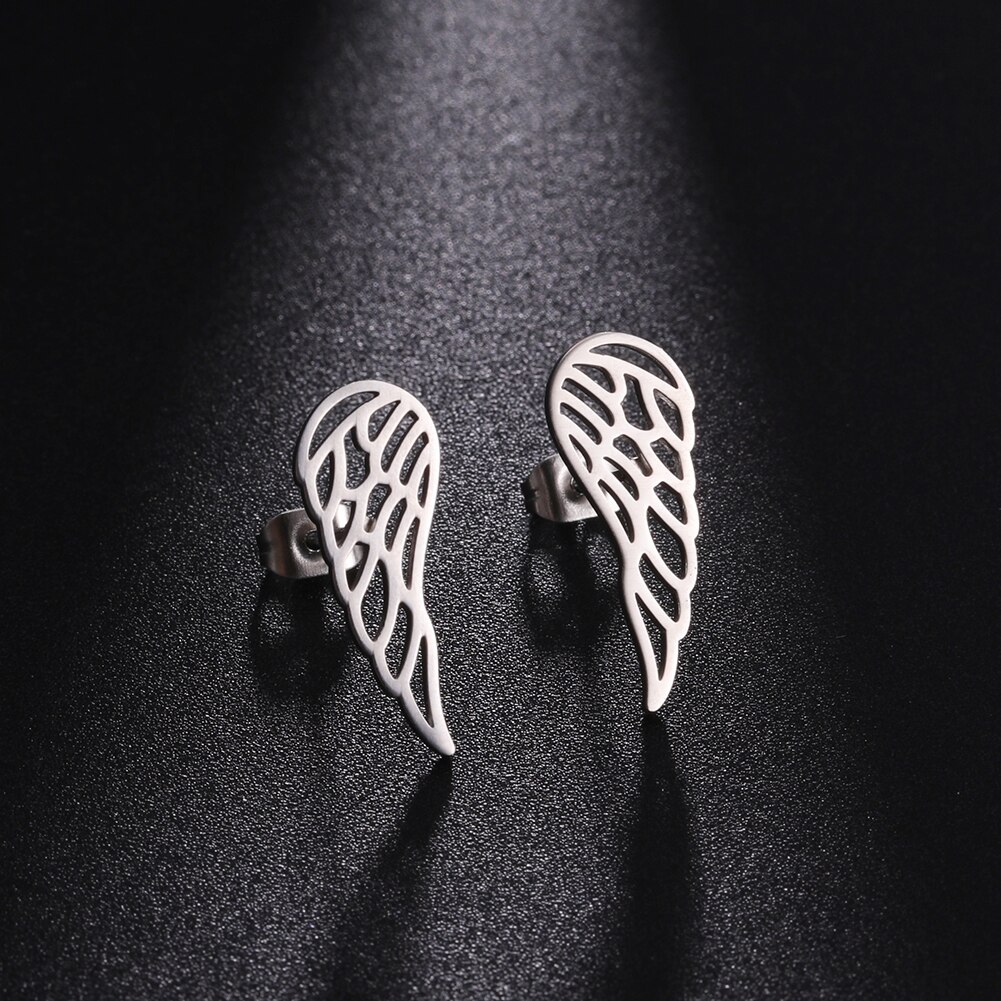 Fashionable Angel Wing Earrings Studs