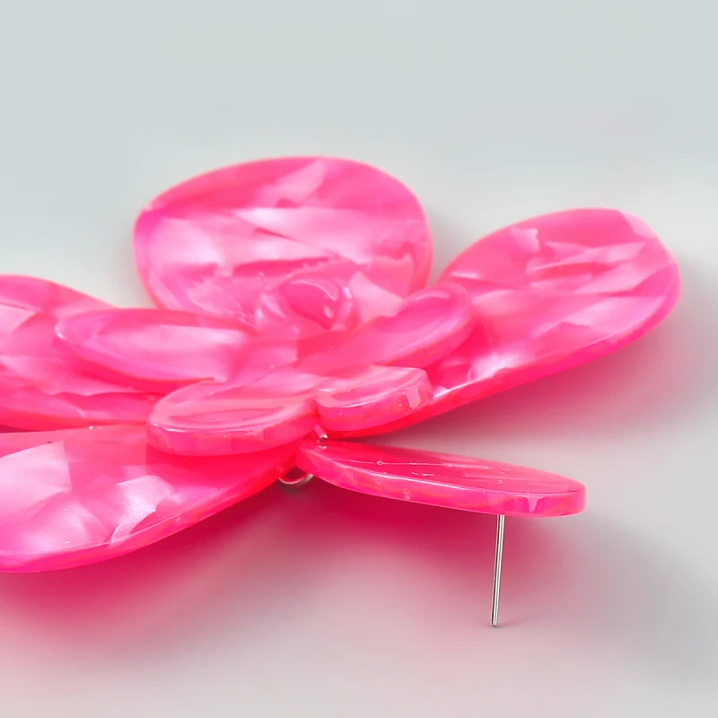 Fashionable Big Floral Earrings