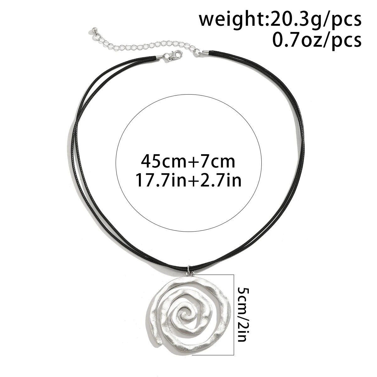 Fashionable Big Spiral Necklace