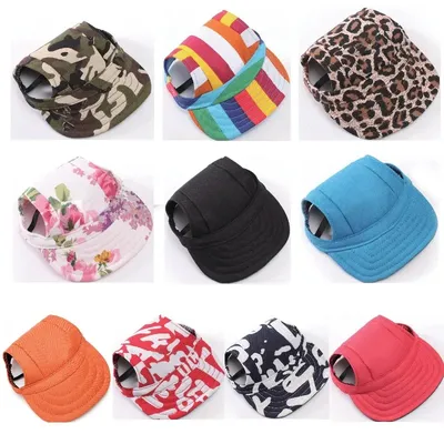 Fashionable Canvas Dog Hat with Ear Holes