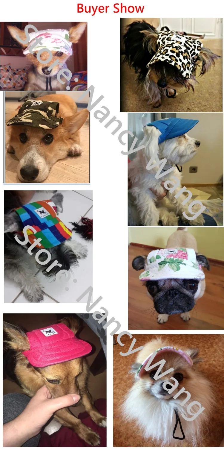Fashionable Canvas Dog Hat with Ear Holes