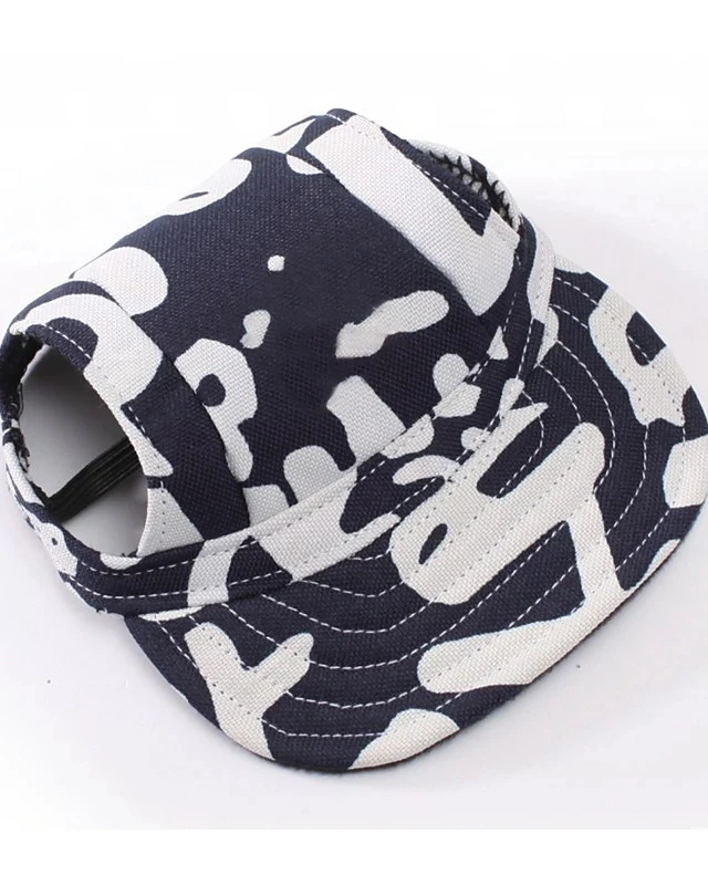 Fashionable Canvas Dog Hat with Ear Holes