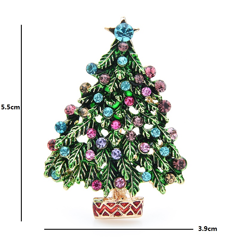 Fashionable Christmas Tree Brooch