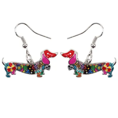 Fashionable Dangle Dachshund Earrings Fashionable Dangle Dachshund Earrings