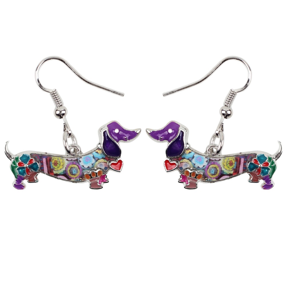 Fashionable Dangle Dachshund Earrings Fashionable Dangle Dachshund Earrings