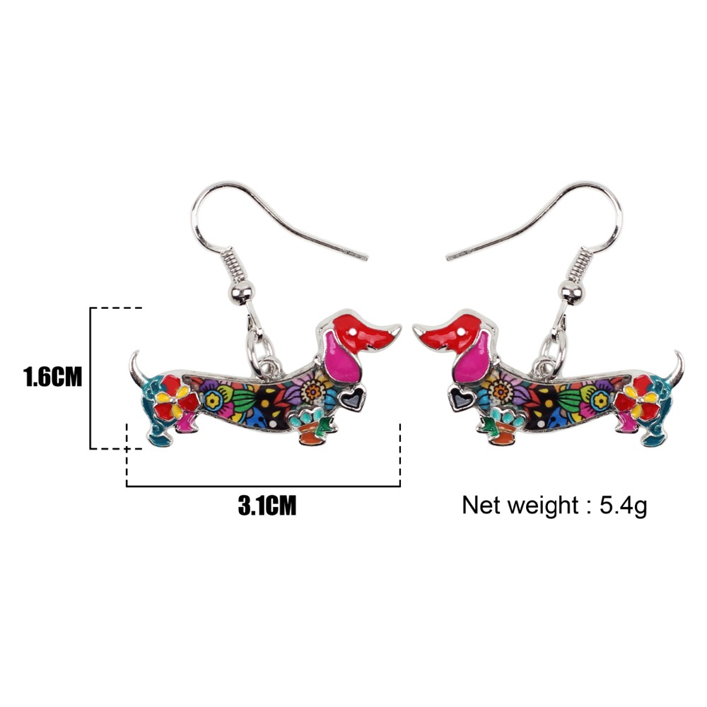 Fashionable Dangle Dachshund Earrings Fashionable Dangle Dachshund Earrings
