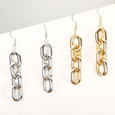 Fashionable Dangle Link Chain Earrings Fashionable Dangle Link Chain Earrings