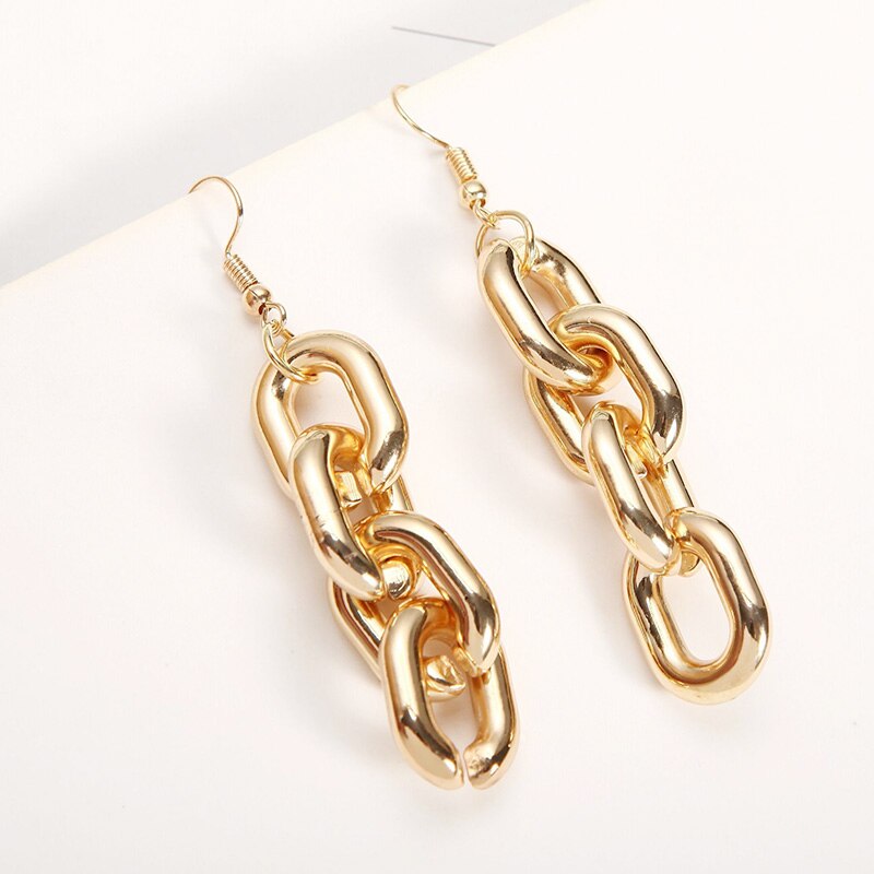 Fashionable Dangle Link Chain Earrings Fashionable Dangle Link Chain Earrings