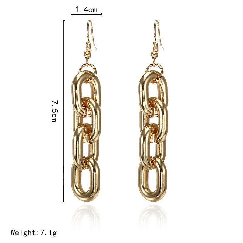Fashionable Dangle Link Chain Earrings Fashionable Dangle Link Chain Earrings