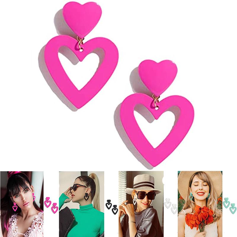 Fashionable Double Heart Earrings Fashionable Double Heart Earrings