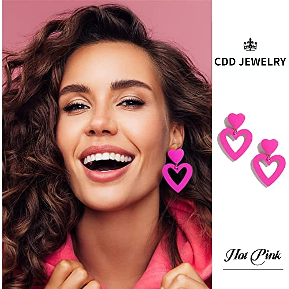 Fashionable Double Heart Earrings