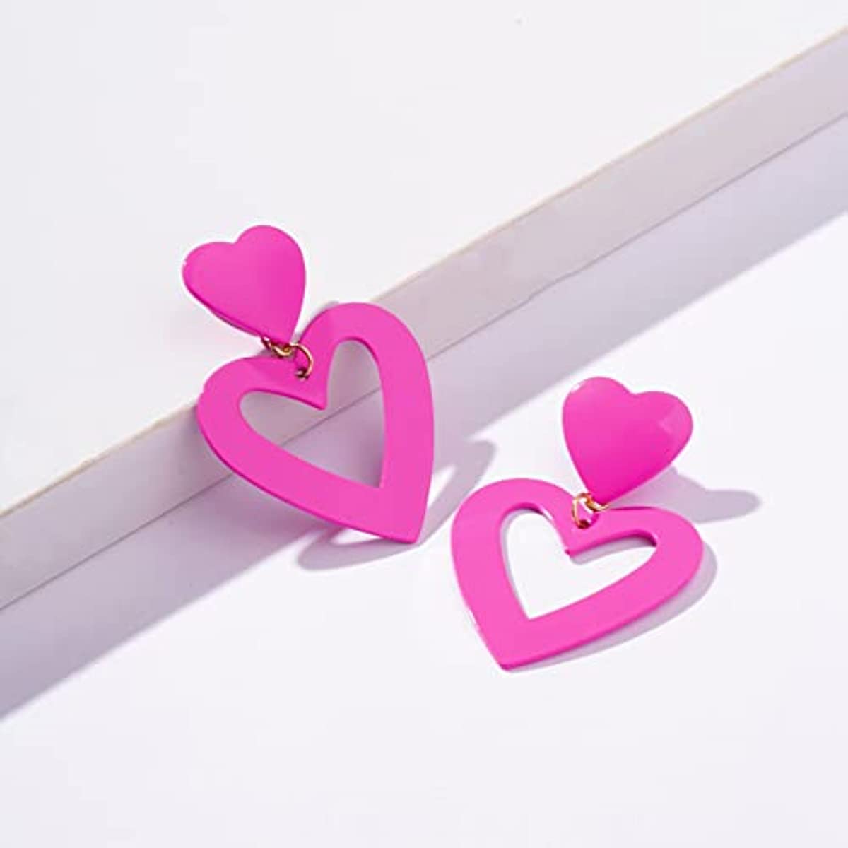 Fashionable Double Heart Earrings