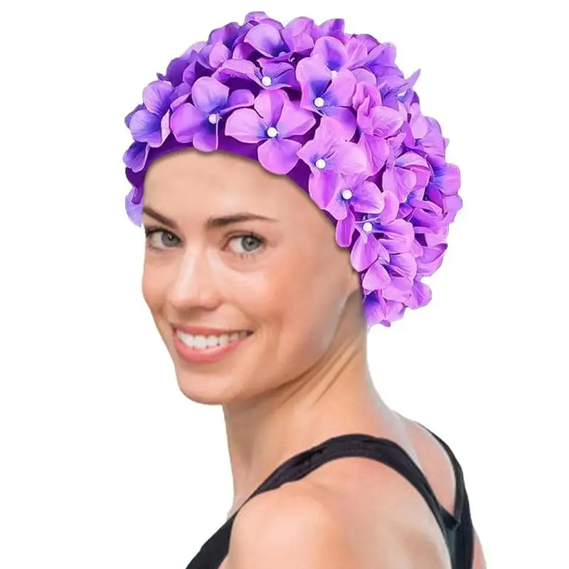 Fashionable Flower Swim Cap Fashionable Flower Swim Cap