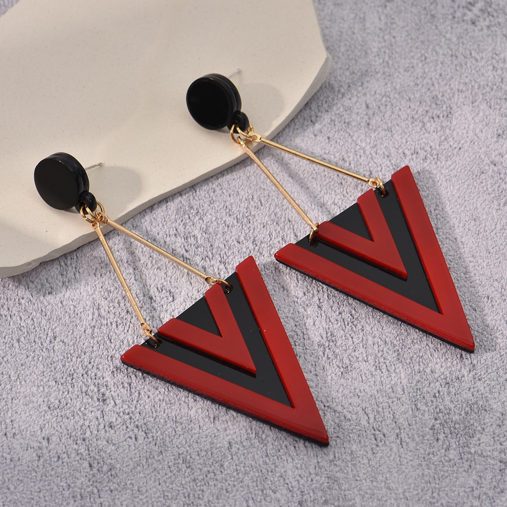 Fashionable Geometric Triangle Drop Earrings Fashionable Geometric Triangle Drop Earrings