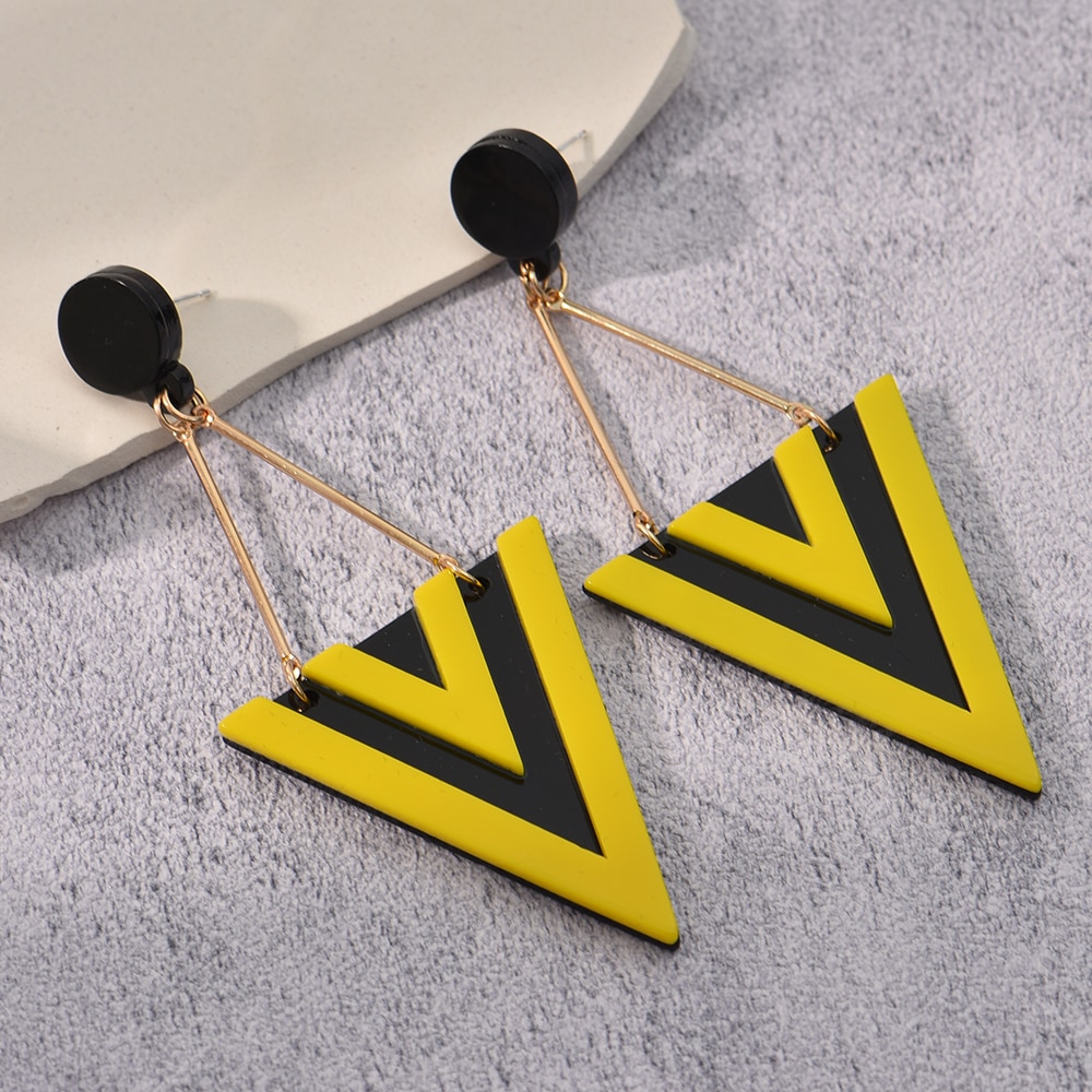Fashionable Geometric Triangle Drop Earrings Fashionable Geometric Triangle Drop Earrings