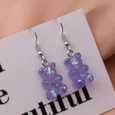 Fashionable Gummy Bear Earrings