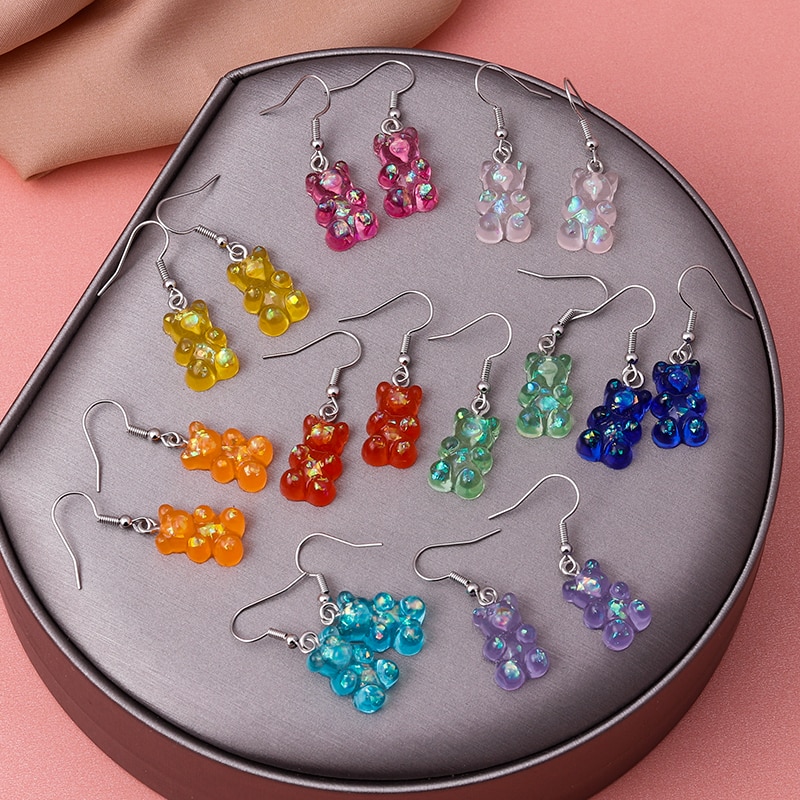 Fashionable Gummy Bear Earrings