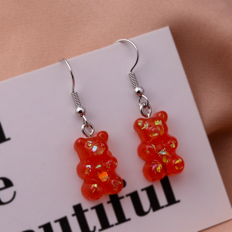 Fashionable Gummy Bear Earrings