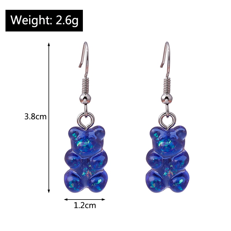 Fashionable Gummy Bear Earrings