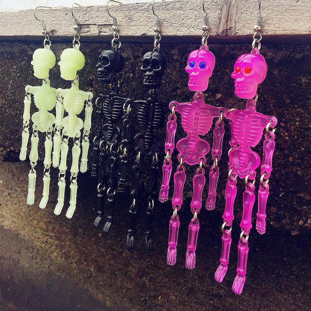 Fashionable Halloween Skeleton Drop Earrings Fashionable Halloween Skeleton Drop Earrings