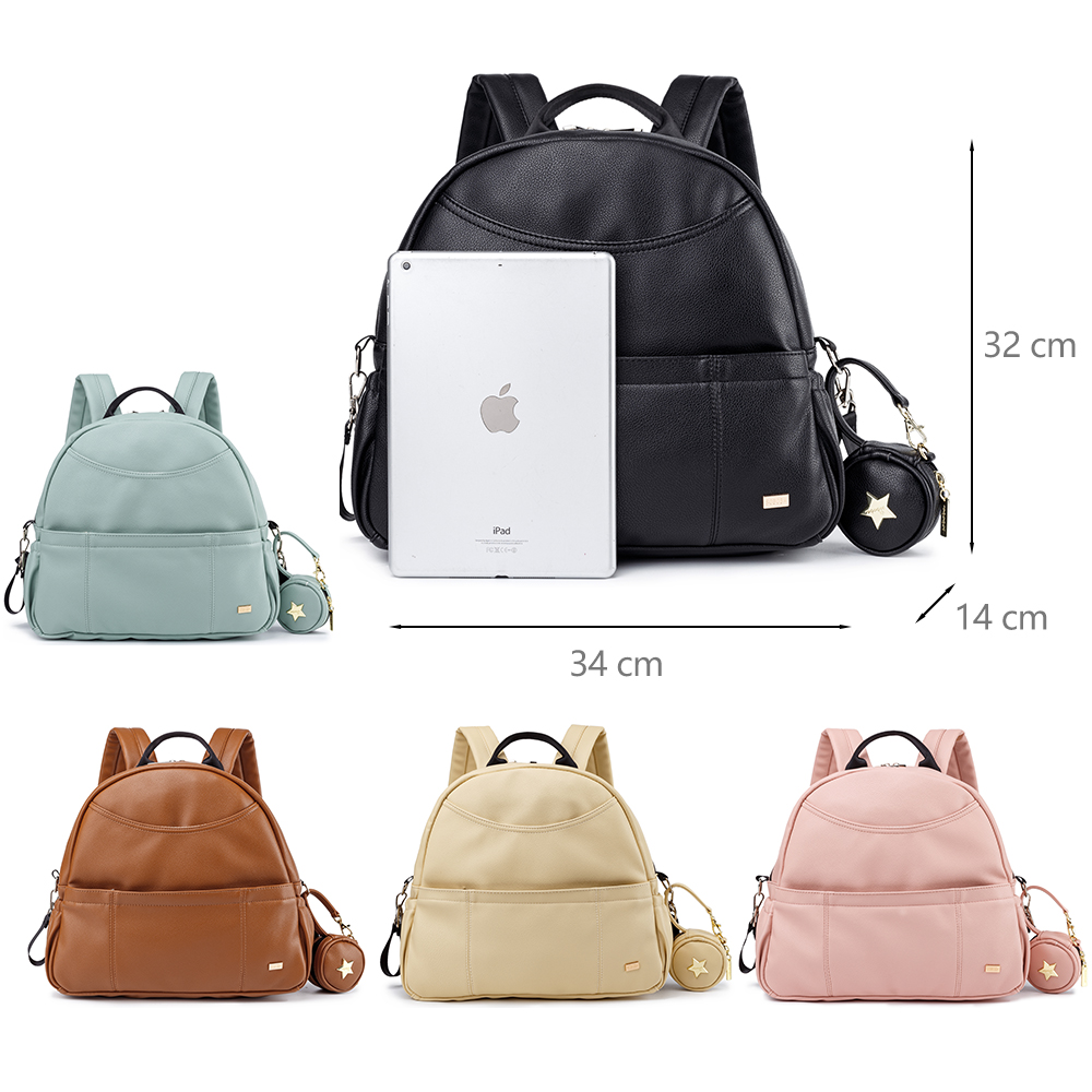 Fashionable Leather Diaper Bag