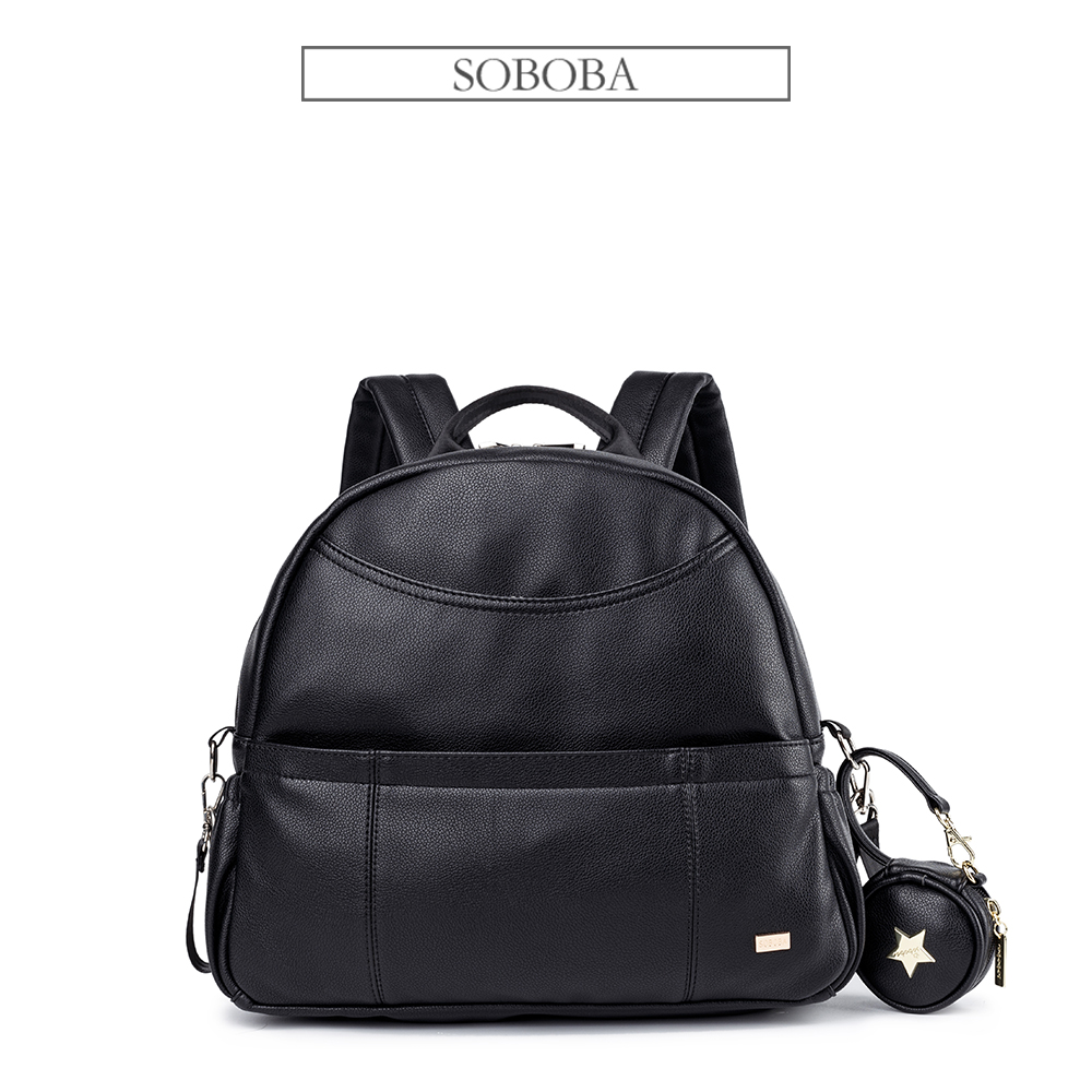 Fashionable Leather Diaper Bag