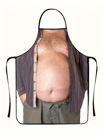 Fashionable Men's Apron Beer Belly Party Funny Apron Fashionable Men's Apron Beer Belly Party Funny Apron