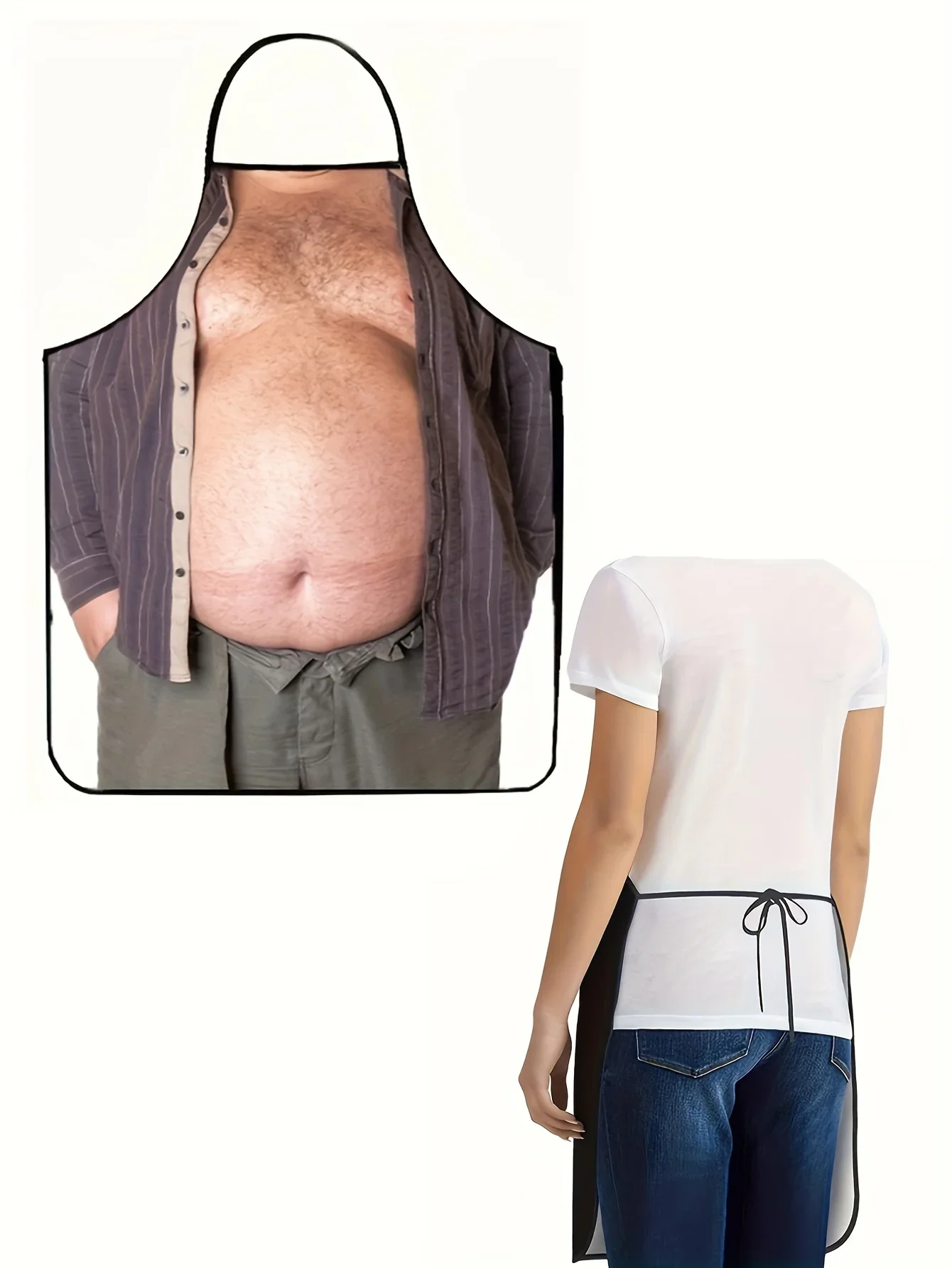 Fashionable Men's Apron Beer Belly Party Funny Apron Fashionable Men's Apron Beer Belly Party Funny Apron