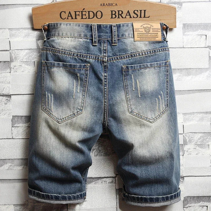 Fashionable Mens Ripped Jean Shorts Fashionable Mens Ripped Jean Shorts