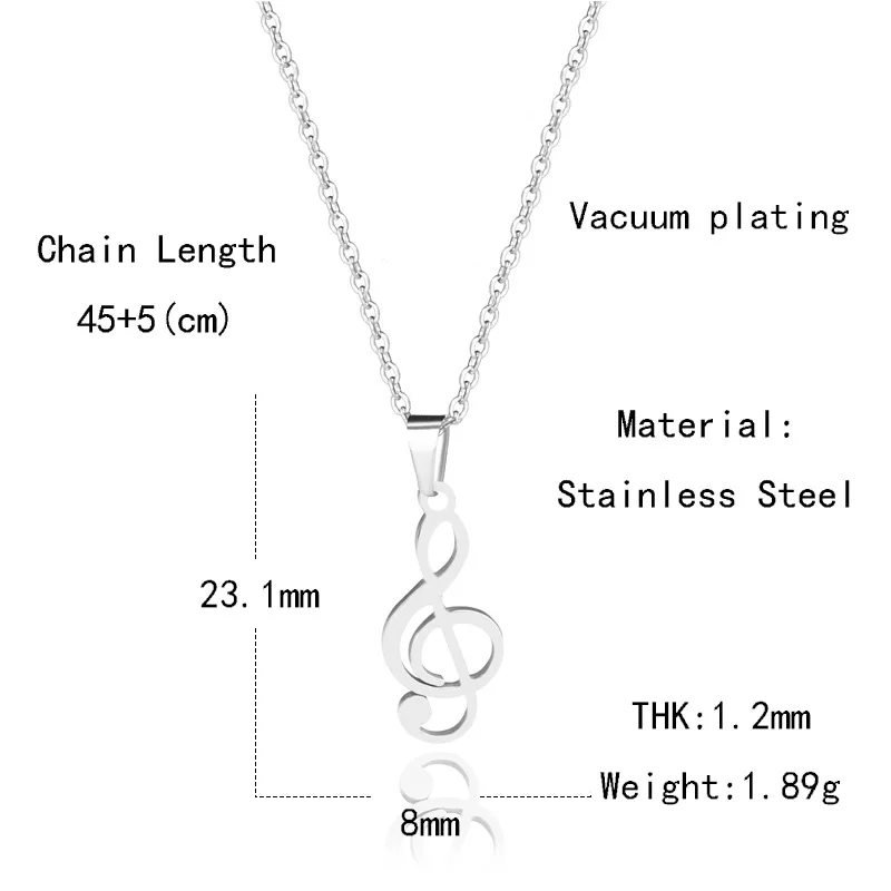 Fashionable Musical Note Necklace