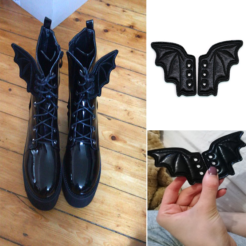 Fashionable PU Leather Bat Shoe Wings Fashionable PU Leather Bat Shoe Wings