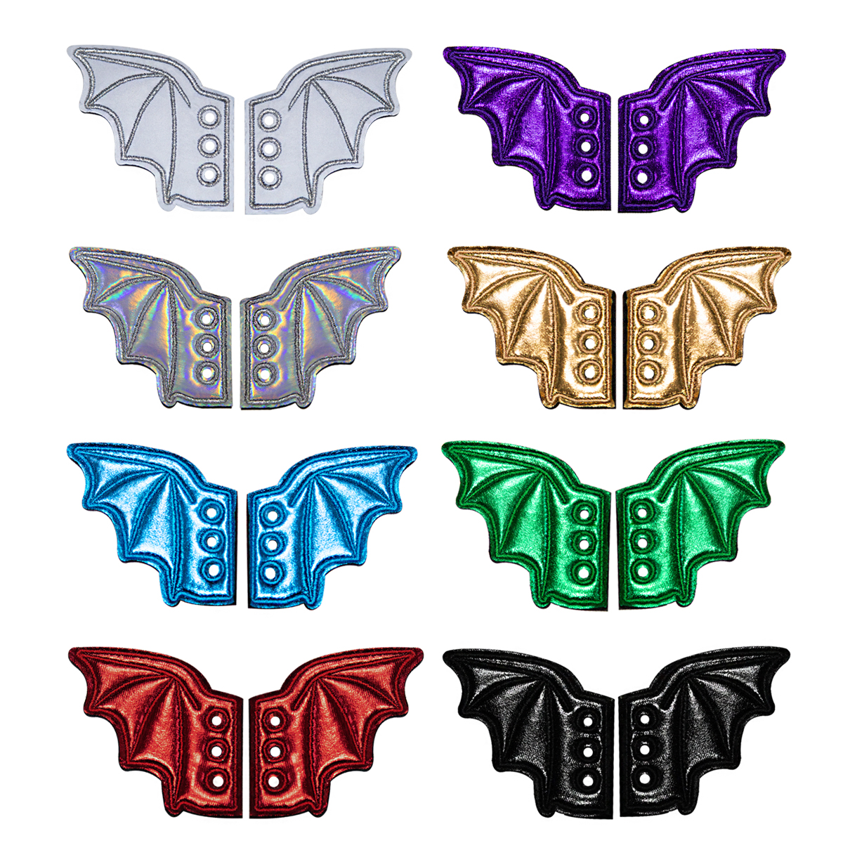 Fashionable PU Leather Bat Shoe Wings Fashionable PU Leather Bat Shoe Wings