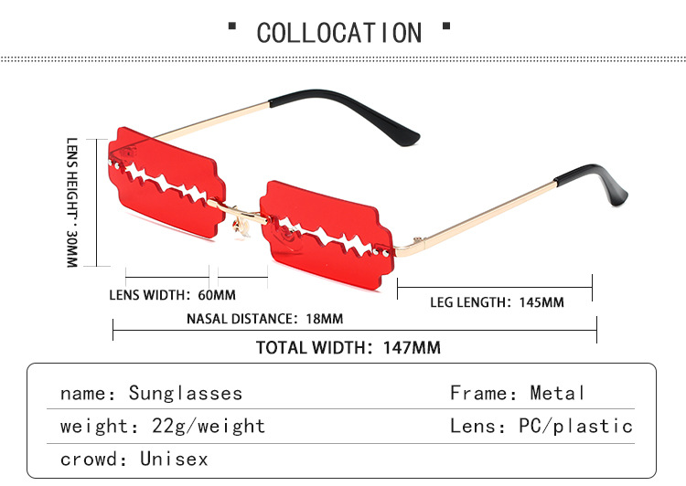 Fashionable Razor Blade Sunglasses