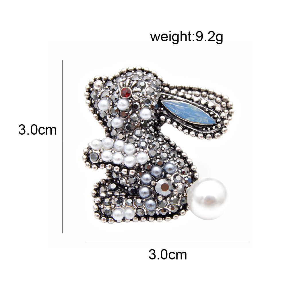 Fashionable Rhinestone Rabbit Brooch
