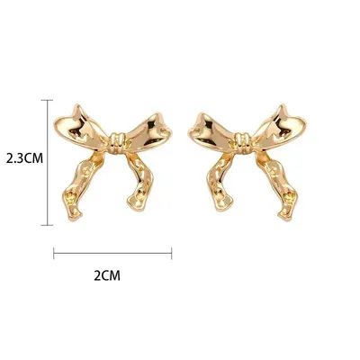 Fashionable Ribbon Stud Earrings