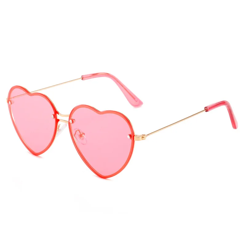 Fashionable Rimless Heart Sunglasses