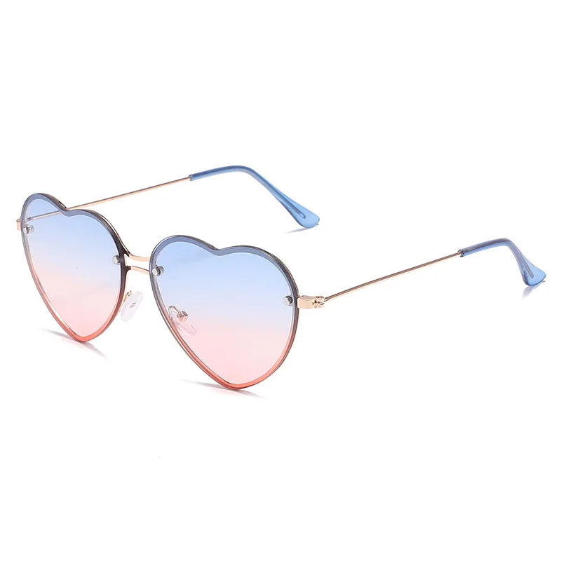 Fashionable Rimless Heart Sunglasses