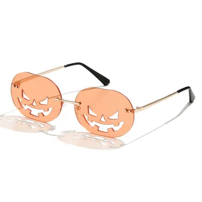 Fashionable Rimless Pumpkin Sunglasses Fashionable Rimless Pumpkin Sunglasses