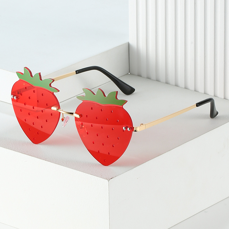 Fashionable Rimless Strawberry Sunglasses Fashionable Rimless Strawberry Sunglasses