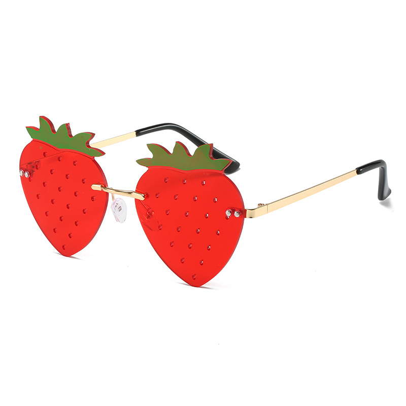 Fashionable Rimless Strawberry Sunglasses