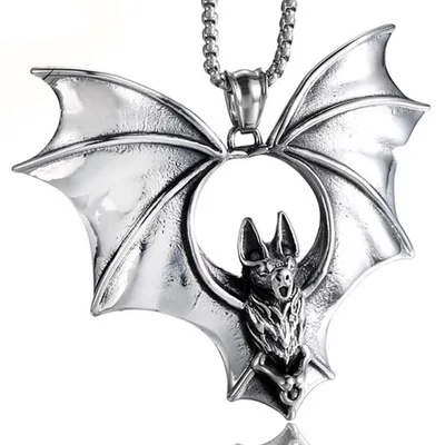 Fashionable Stainless Steel Bat Necklace Fashionable Stainless Steel Bat Necklace
