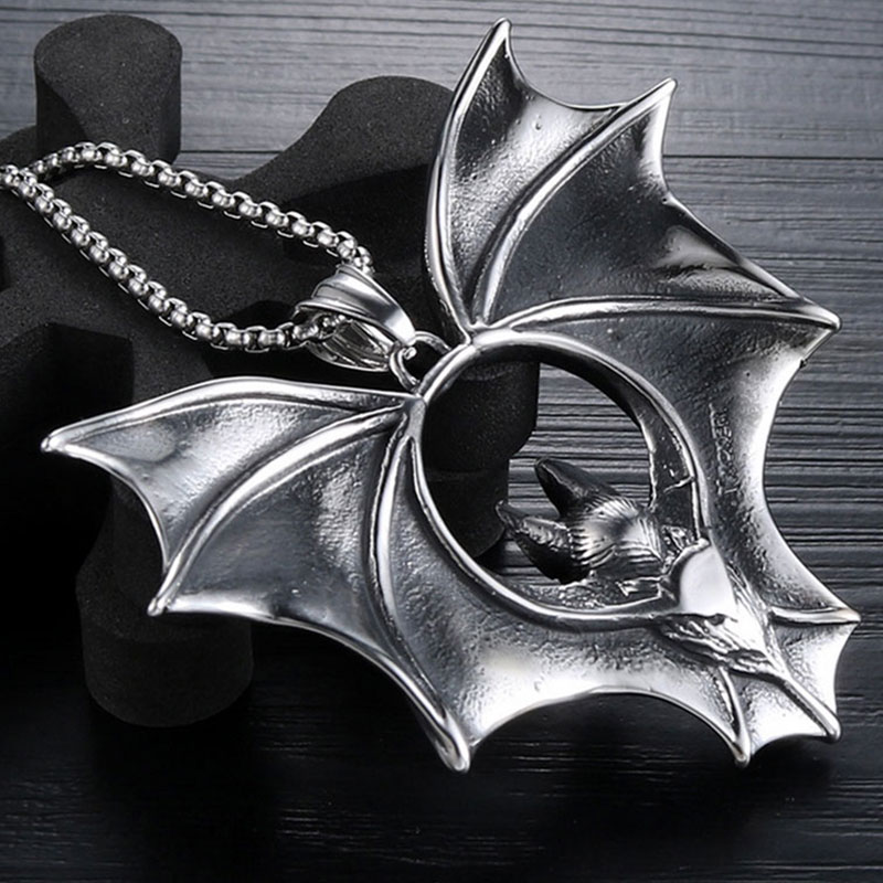 Fashionable Stainless Steel Bat Necklace Fashionable Stainless Steel Bat Necklace